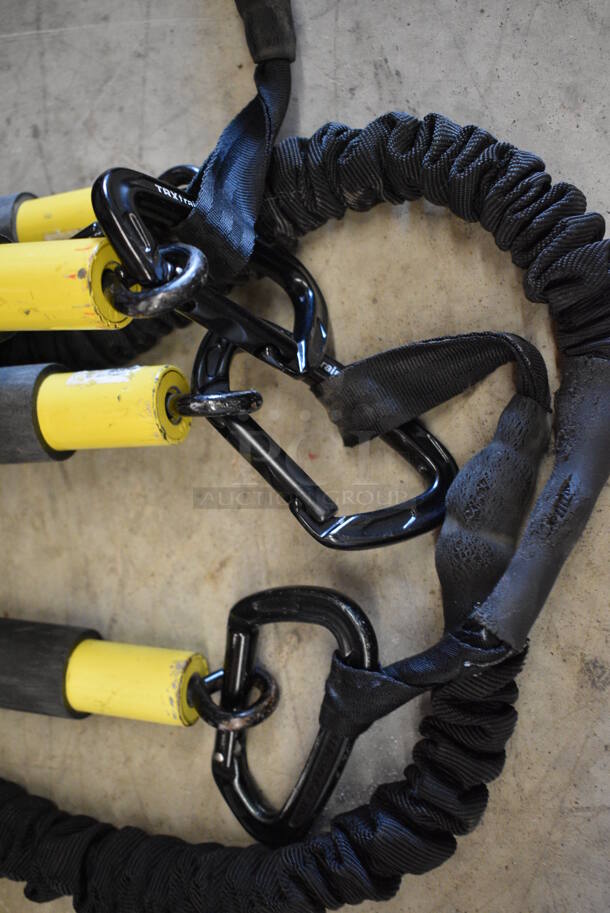 4 TRX Yellow and Black Rip Trainers w/ 2 Gray Wall Mounts. 42". 4 Times Your Bid! - Image 5 of 9