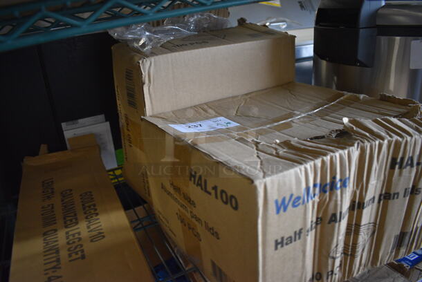 2 Boxes of BRAND NEW WellChoice HAL100 Half Size Aluminum Pan Lids. 2 Times Your Bid! - Image 2 of 5