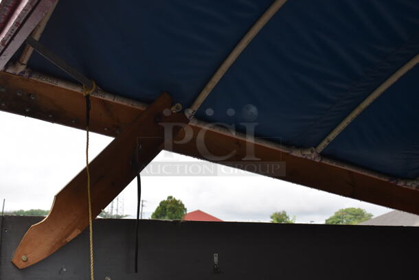 Wooden Enclosed Trailer w/ Hitch, Lock, Keys, Adjustable Roof, Ramp and Spare Tire. Does Not Have Title. 96x160x86. Interior: 72x116x48.5 - Image 9 of 12