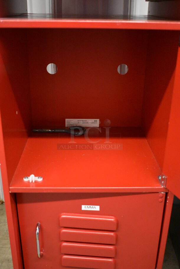 2 Red 2 Cubby Lockers. 13.5x14x27. 2 Times Your Bid! - Image 5 of 7