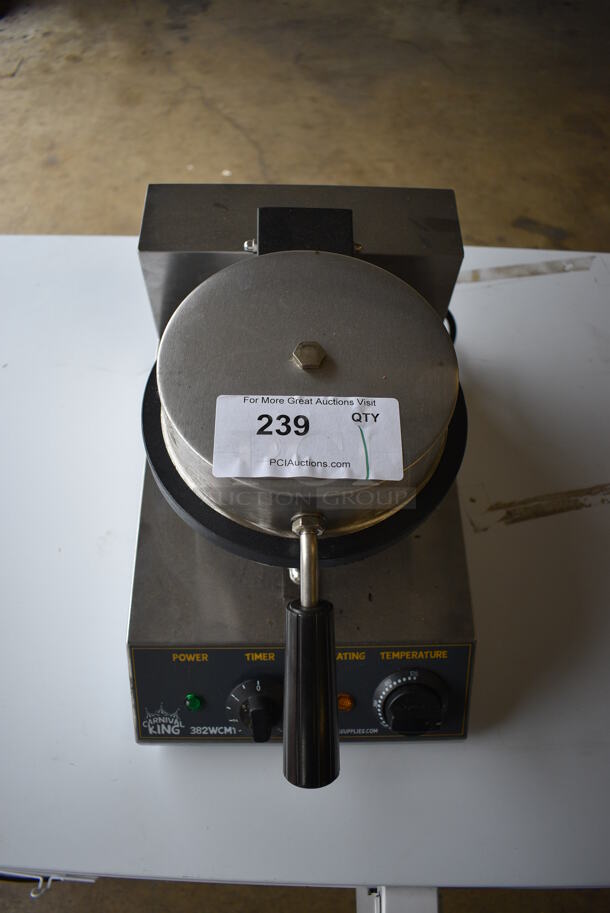 Carnival King 382WCM1 Stainless Steel Commercial Countertop Waffle Cone Press. 120 Volts, 1 Phase. 10x16x12 - Image 2 of 7