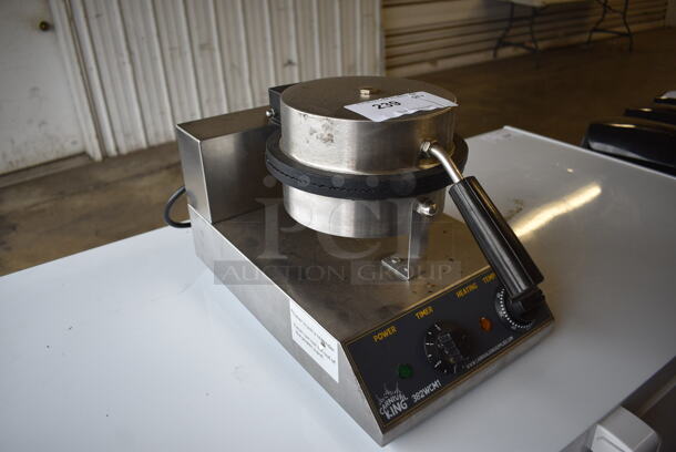 Carnival King 382WCM1 Stainless Steel Commercial Countertop Waffle Cone Press. 120 Volts, 1 Phase. 10x16x12 - Image 3 of 7