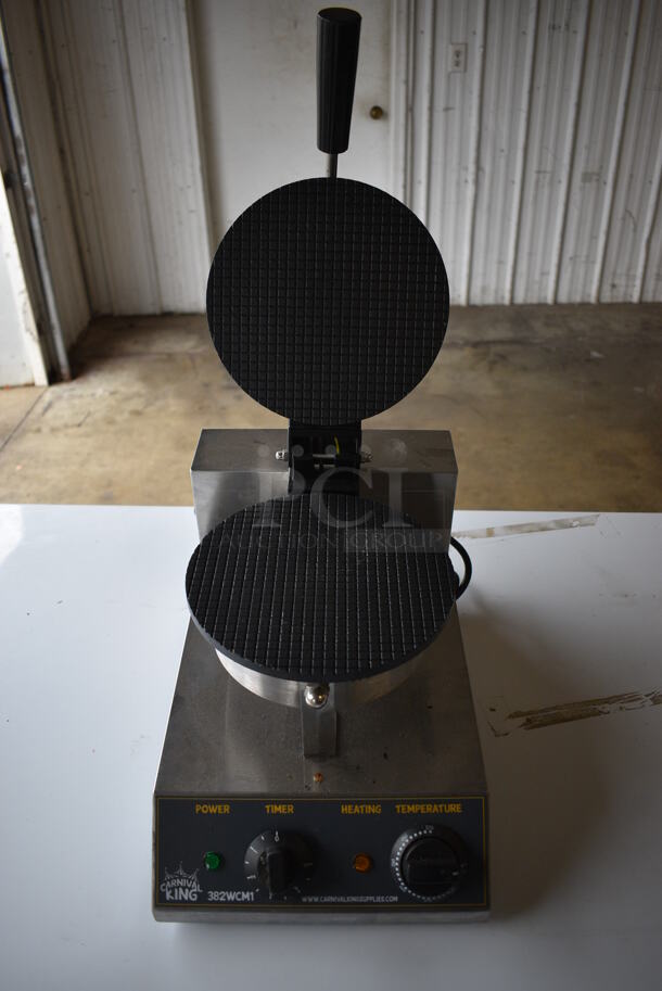 Carnival King 382WCM1 Stainless Steel Commercial Countertop Waffle Cone Press. 120 Volts, 1 Phase. 10x16x12 - Image 4 of 7