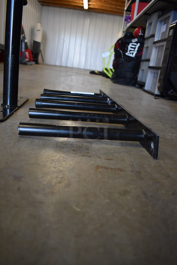 ALL ONE MONEY! Lot of 4 Black Metal Wall Mount Racks - Image 7 of 7