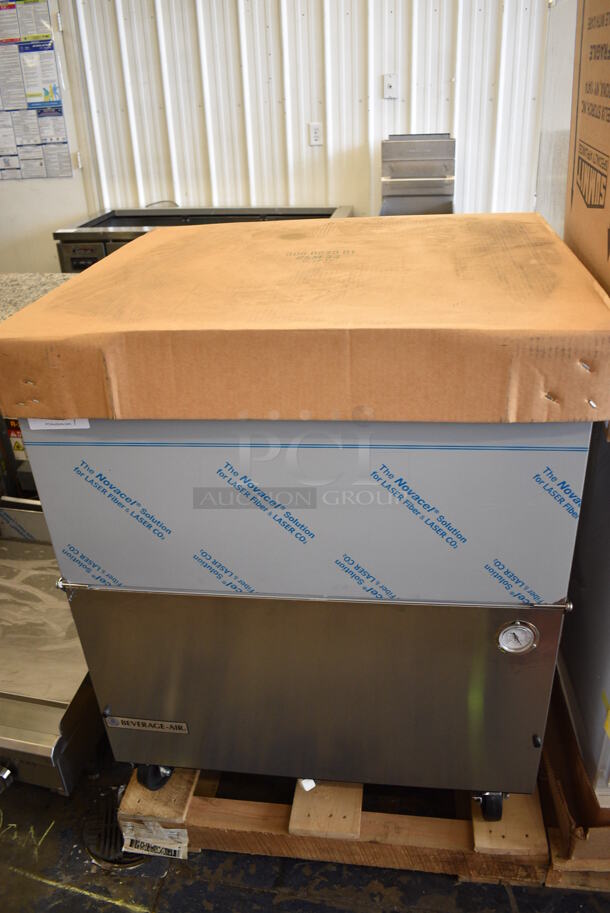 BRAND NEW! Beverage Air Model ST34N-S Stainless Steel Commercial Milk Cooler on Commercial Casters. 115 Volts, 1 Phase. 34x30.5x42. Tested and Working! - Image 10 of 10