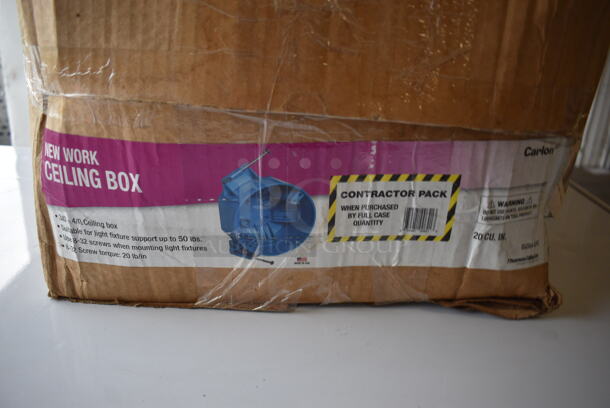 ALL ONE MONEY! Lot of Blue Poly Electric New work Ceiling Boxes  - Image 6 of 6