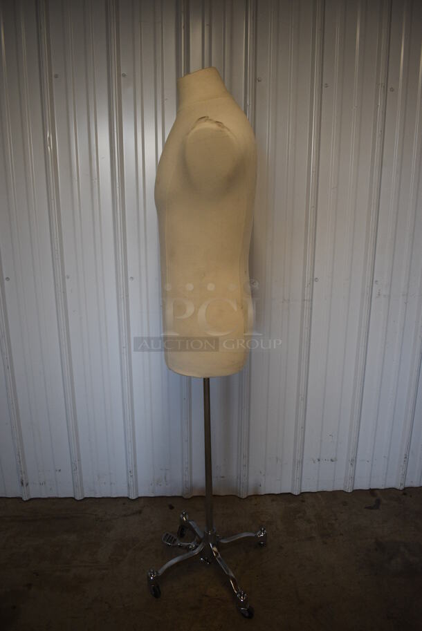 Male Mannequin Torso on Metal Stand. 13x13x63.5 - Image 3 of 4
