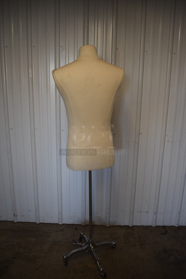 Male Mannequin Torso on Metal Stand. 13x13x63.5 - Image 4 of 4
