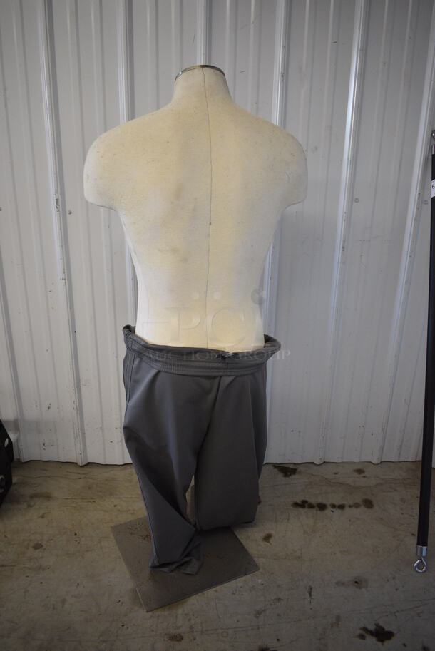 Male Mannequin Torso w/ Pants on Metal Stand. 14.5x14.5x52 - Image 3 of 5