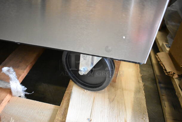 BRAND NEW! Beverage Air Model SMF49HC-1-S Stainless Steel Commercial Milk Cooler on Commercial Casters. 115 Volts, 1 Phase. 49x34x48. Tested and Working! - Image 8 of 10