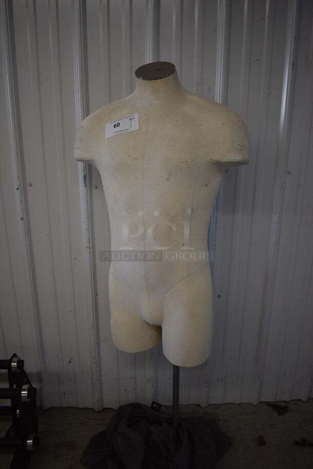 Male Mannequin Torso w/ Pants on Metal Stand. 14.5x14.5x52 - Image 5 of 5