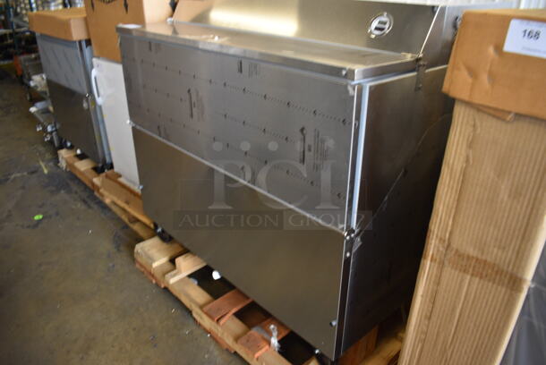 BRAND NEW! Beverage Air Model SMF49HC-1-S Stainless Steel Commercial Milk Cooler on Commercial Casters. 115 Volts, 1 Phase. 49x34x48. Tested and Working! - Image 9 of 10