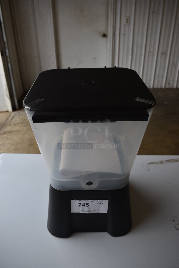 Tablecraft 953 Black and Clear Poly Countertop Beverage Holder Dispenser. No Spigot. 10x12x17 - Image 2 of 5