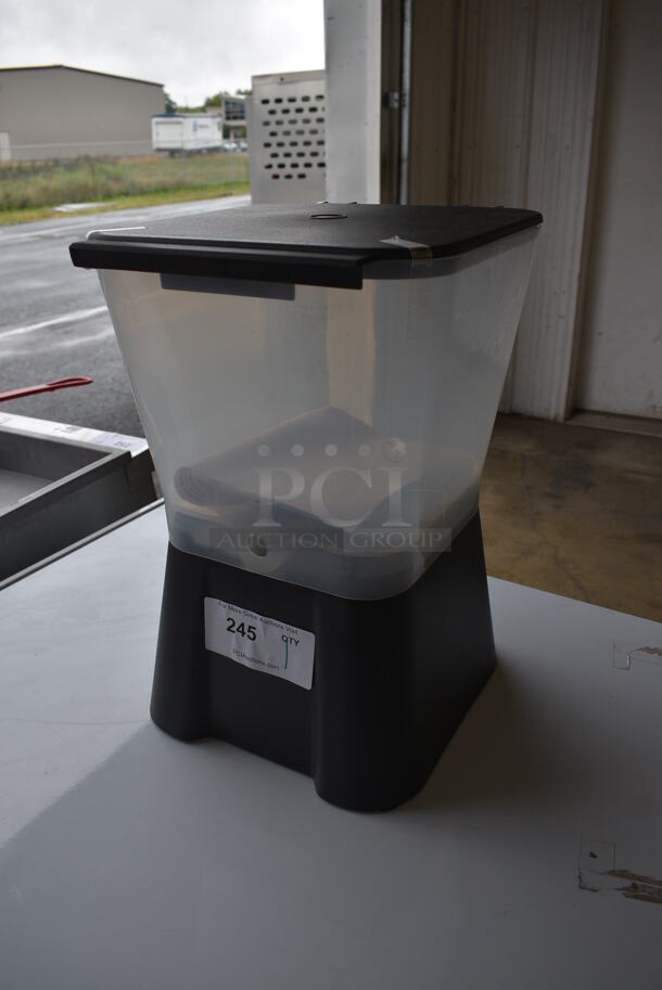 Tablecraft 953 Black and Clear Poly Countertop Beverage Holder Dispenser. No Spigot. 10x12x17 - Image 3 of 5