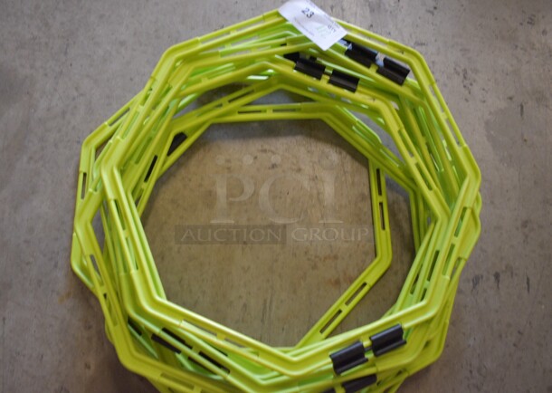 ALL ONE MONEY! Lot of 11 Sparq Neon Yellow/Green Poly Octagonal Trainer Running Frames. 20x20x0.5 - Image 2 of 5