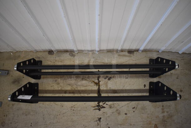 2 Black Metal Wall Mount Pull Up Bars. 53x16x8. 2 Times Your Bid! - Image 2 of 5