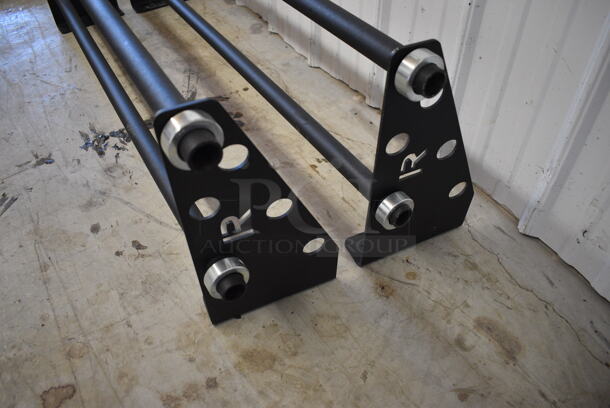 2 Black Metal Wall Mount Pull Up Bars. 53x16x8. 2 Times Your Bid! - Image 3 of 5