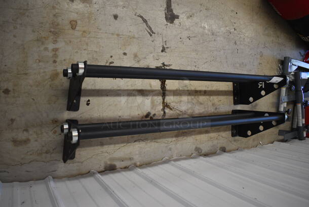2 Black Metal Wall Mount Pull Up Bars. 53x16x8. 2 Times Your Bid! - Image 4 of 5