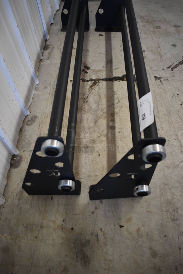 2 Black Metal Wall Mount Pull Up Bars. 53x16x8. 2 Times Your Bid! - Image 5 of 5
