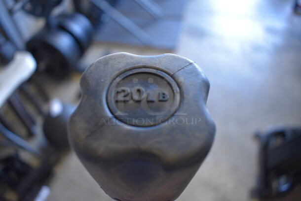 Black 20 Pound Weight Bar. 52" - Image 5 of 5
