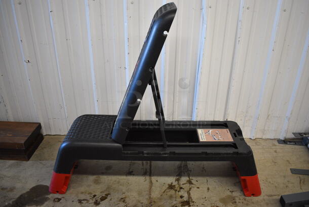 Reebok Multi Functional Black and Red Poly Stepper / Riser and Bench. 48x13x13 - Image 3 of 5