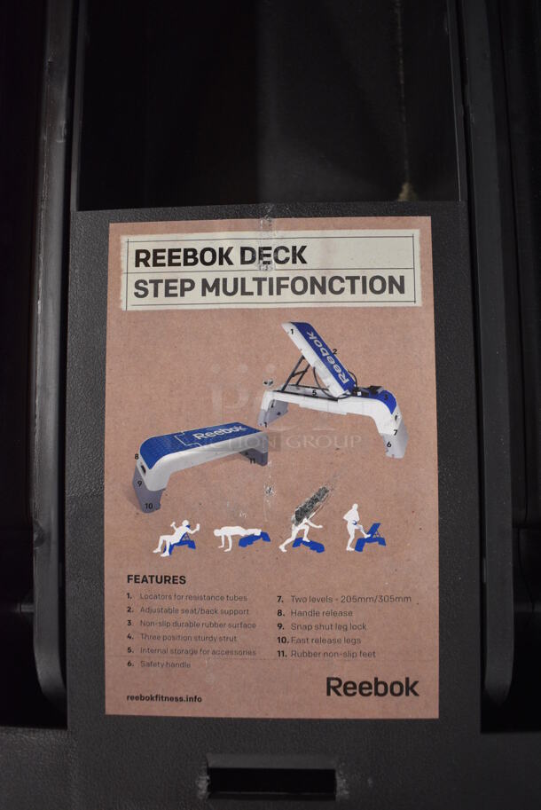 Reebok Multi Functional Black and Red Poly Stepper / Riser and Bench. 48x13x13 - Image 5 of 5