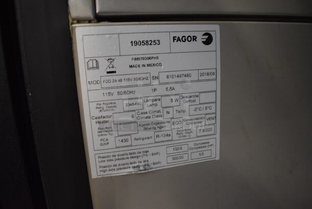 BRAND NEW! 2019 Fagor Model FDD 24 48 Stainless Steel Commercial Direct Draw Kegerator w/ Beer Tower. 115 Volts, 1 Phase. 50x25x36. Tested and Working! - Image 6 of 11