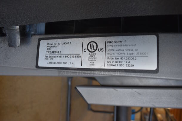 Proform Model 831.29306.2 Metal Commercial Folding Treadmill. 36x72x55.5. Tested and Working! - Image 11 of 11