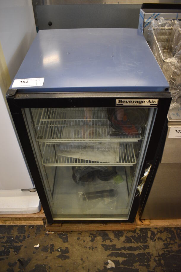 BRAND NEW! Beverage Air UR30GE Metal Commercial Single Door Countertop Cooler Merchandiser w/ Poly Coated Racks. 115 Volts, 1 Phase. 20.5x24.5x35. Tested and Working! - Image 2 of 8