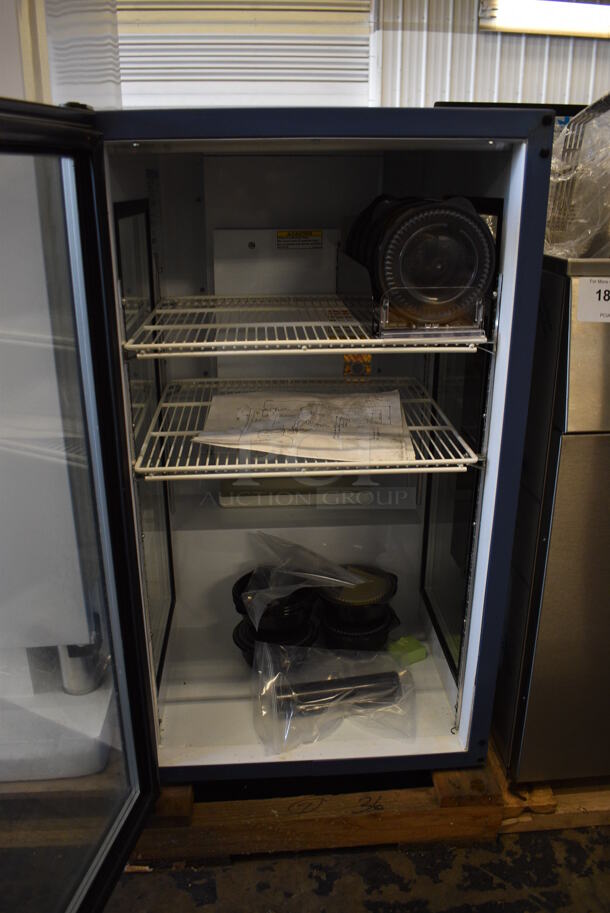 BRAND NEW! Beverage Air UR30GE Metal Commercial Single Door Countertop Cooler Merchandiser w/ Poly Coated Racks. 115 Volts, 1 Phase. 20.5x24.5x35. Tested and Working! - Image 3 of 8