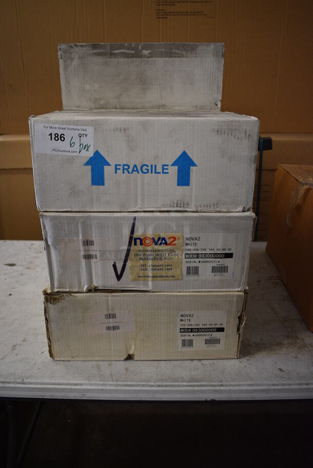 6 Boxes of BRAND NEW! Nova2 093000000 Hand Dryers. 120/208/240 Volts, 1 Phase. 14x10x6. 6 Times Your Bid! - Image 2 of 9