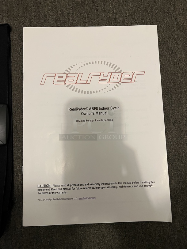 BRAND NEW! Real Ryder Model ABF8 Metal Commercial Floor Style Leaning Indoor Bike / Exercise Bicycle. Comes w/ Manual and Strap - Image 7 of 8