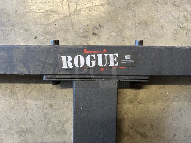 Rogue Black Metal Floor Style 3 Tier Weight Plate Rack w/ Ten 10 Pound, Two 25 Pounds and Four 45 Pounds. Total of 330 Pounds of Bumper Plates. 26x26x58 - Image 8 of 8