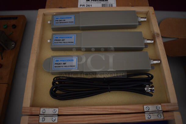 4 BK Precision PR261 Sniffer Probe Kits in Wooden Box. 11x9.5x2.5. 4 Times Your Bid!