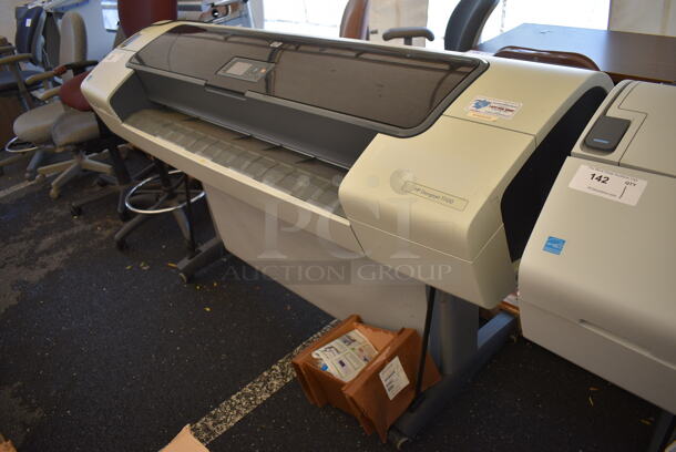 HP Designjet T1100 Floor Style Large Format Printer w/ Box. 69x23x41