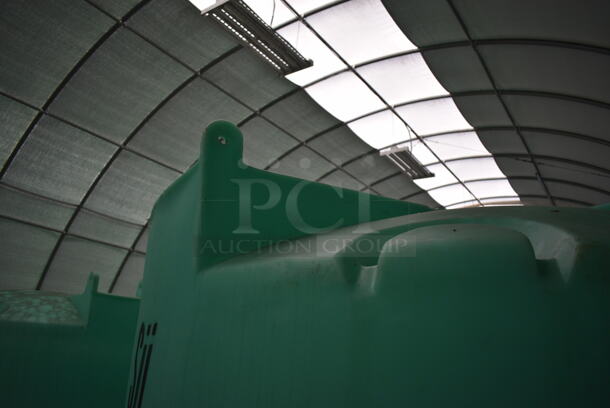 Sii ASM TK 2500VDT Green Poly Beet Juice Deicer Liquid Vertical Industrial Chemical Storage Tank w/ Snyder's Stress Reliever Dispenser. BUYER MUST REMOVE. 84x84x102 - Image 9 of 11