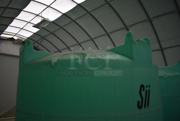 Sii ASM TK 2500VDT Green Poly Beet Juice Deicer Liquid Vertical Industrial Chemical Storage Tank w/ Snyder's Stress Reliever Dispenser. BUYER MUST REMOVE. 84x84x102 - Image 3 of 12