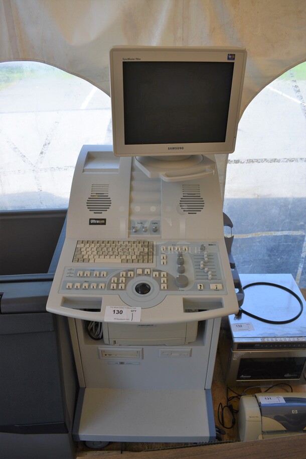 UltraSim UST 120 Floor Style Commercial Ultrasound Simulator w/ Samsung 793DF S Monitor and Printer. Goes GREAT w/ Lots 99 and 122! 25x30x60 - Image 1 of 12