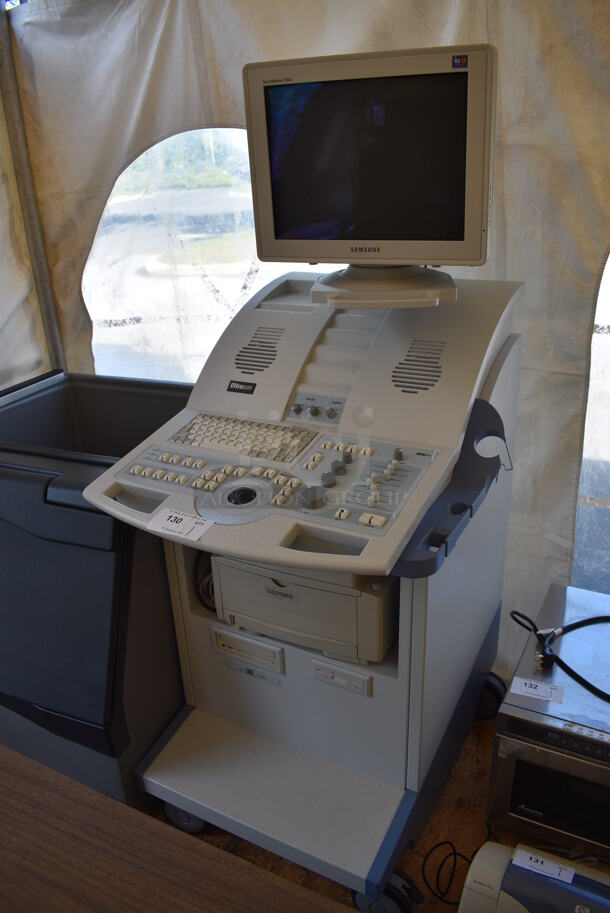 UltraSim UST 120 Floor Style Commercial Ultrasound Simulator w/ Samsung 793DF S Monitor and Printer. Goes GREAT w/ Lots 99 and 122! 25x30x60 - Image 2 of 12