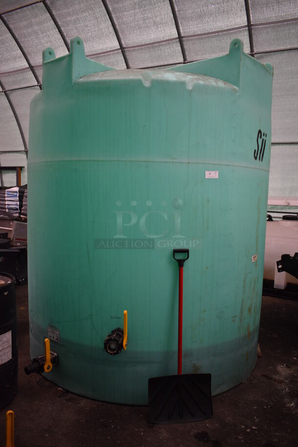 Sii ASM TK 2500VDT Green Poly Beet Juice Deicer Liquid Vertical Industrial Chemical Storage Tank w/ Snyder's Stress Reliever Dispenser. BUYER MUST REMOVE. 84x84x102 - Image 12 of 12