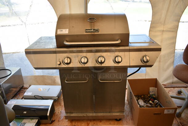 Nexgrill 720-0830H Metal Propane Gas Powered Outdoor Grill on Casters. 51x24x48 - Image 1 of 12