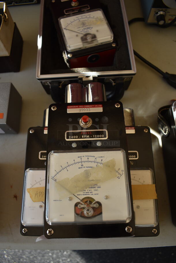 4 Abbeon Cal RPM Gauge and 1 Hard Case. 4x8x2.5. 4 Times Your Bid! - Image 1 of 7