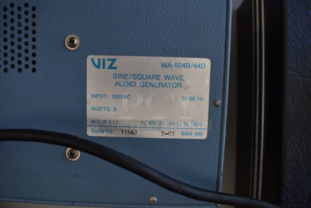 2 Viz WA-504B/44D Metal Sine Square Wave Audio Generator. 8x5x6. 2 Times Your Bid! - Image 6 of 6