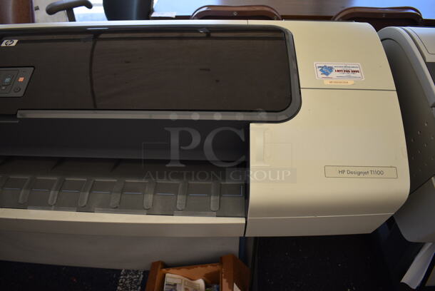 HP Designjet T1100 Floor Style Large Format Printer w/ Box. 69x23x41 - Image 7 of 11