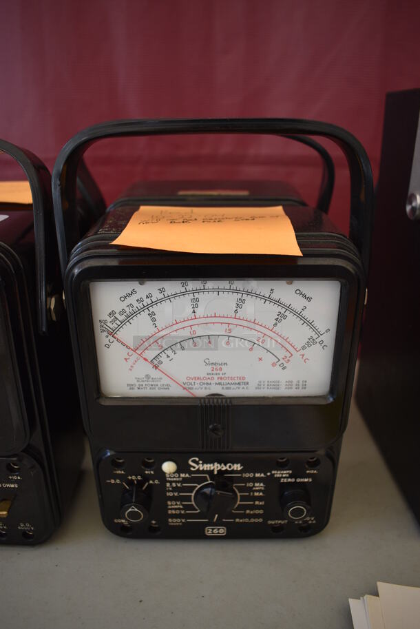 4 Simpson Ohm Gauges Including Models 260 and 270. 5.5x3x7. 4 Times Your Bid! - Image 3 of 11
