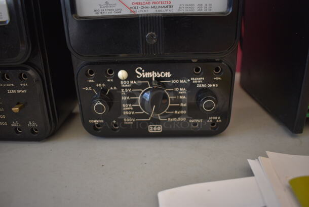 4 Simpson Ohm Gauges Including Models 260 and 270. 5.5x3x7. 4 Times Your Bid! - Image 5 of 11
