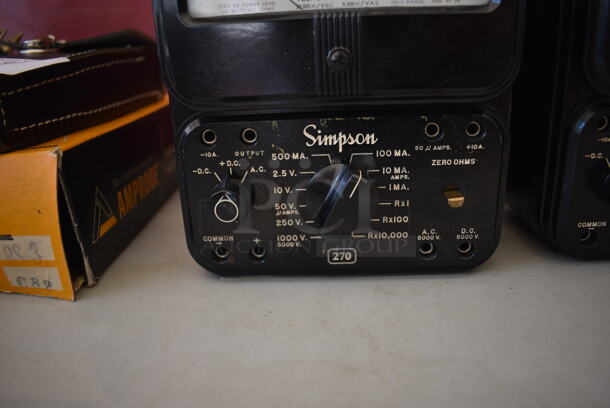4 Simpson Ohm Gauges Including Models 260 and 270. 5.5x3x7. 4 Times Your Bid! - Image 6 of 11