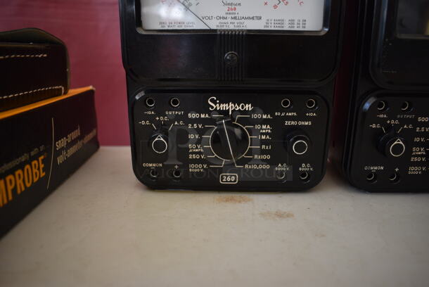 4 Simpson Ohm Gauges Including Models 260 and 270. 5.5x3x7. 4 Times Your Bid! - Image 8 of 11