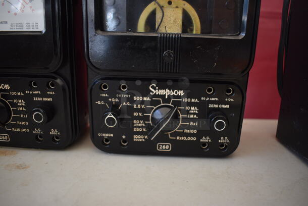 4 Simpson Ohm Gauges Including Models 260 and 270. 5.5x3x7. 4 Times Your Bid! - Image 9 of 11