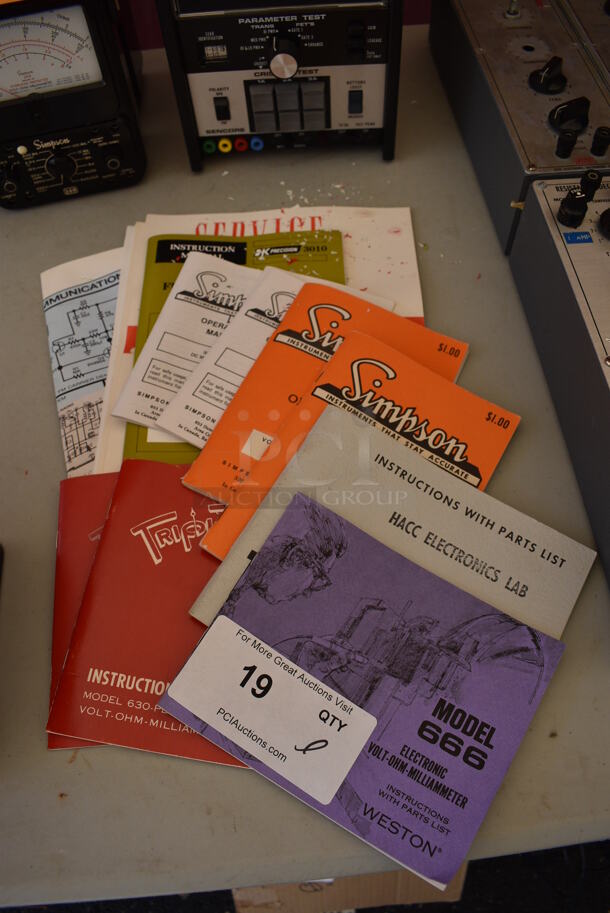ALL ONE MONEY! Lot of Booklets Including Simpson Operator Manuals - Image 1 of 9